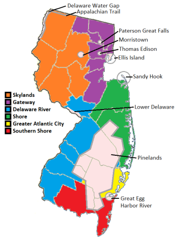 US Parks & Historical Sites located in NJ