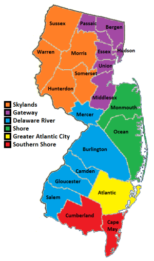 NJ County Map